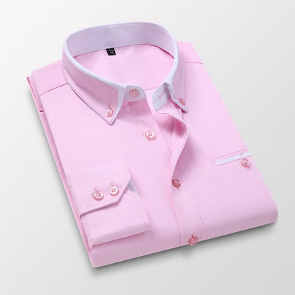 8XL 7XL Hot! Men's Summer Casual Cotton Long-Sleeved Shirts/Male Slim Fit Spring Lapel Business Dress Shirt Tops Brand Clothing