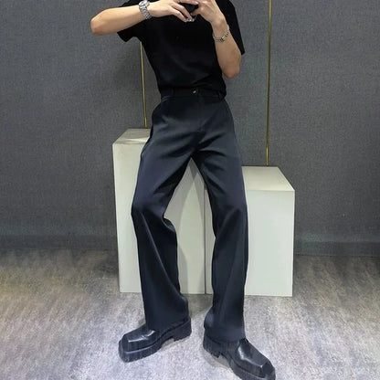 saferido Mens Trousers Simple Business Light Casual Pants Autumn British Style All-Match Comfortable Straight Pants Men'S Clothing 2024