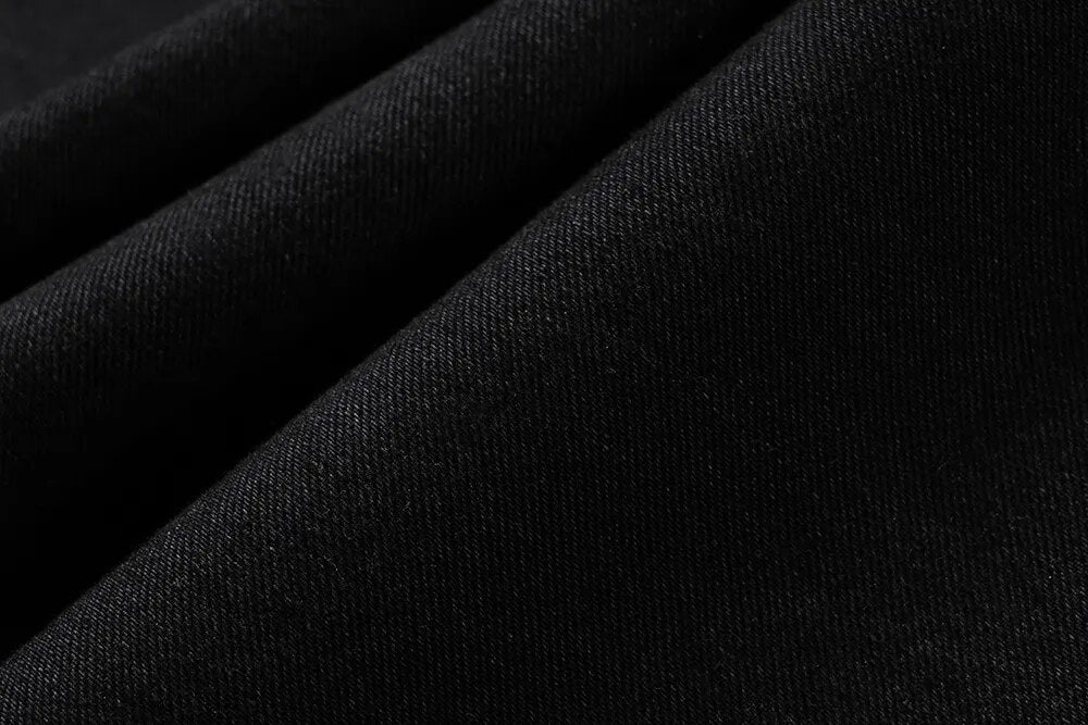 Y2K RO Style Wide Leg Black Vintage Jeans Flare Pants Men's Harajuku Solid Streetwear Baggy Casual Denim Trousers Oversized