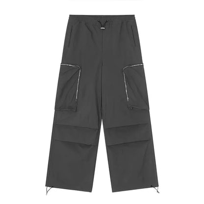 saferido Baggy Black Oversize Men's Cargo Pants Japanese Streetwear Straight Trousers Male Vintage Loose Casual Pocket HipHop