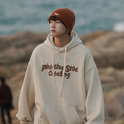 Cityboy Oversized Hoodie Sweatshirt Men American High Street Thick Fleece Hoodies Streetwear Hip Hop Hoody Mens Autumn Tracksuit