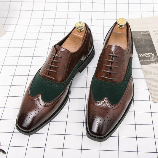 saferido Classic High Quality Pointed FASHION Oxford Shoes Lace Up Men's Shoes Pointed Style Luxury Moccasin Casual Luxury Leather Shoes