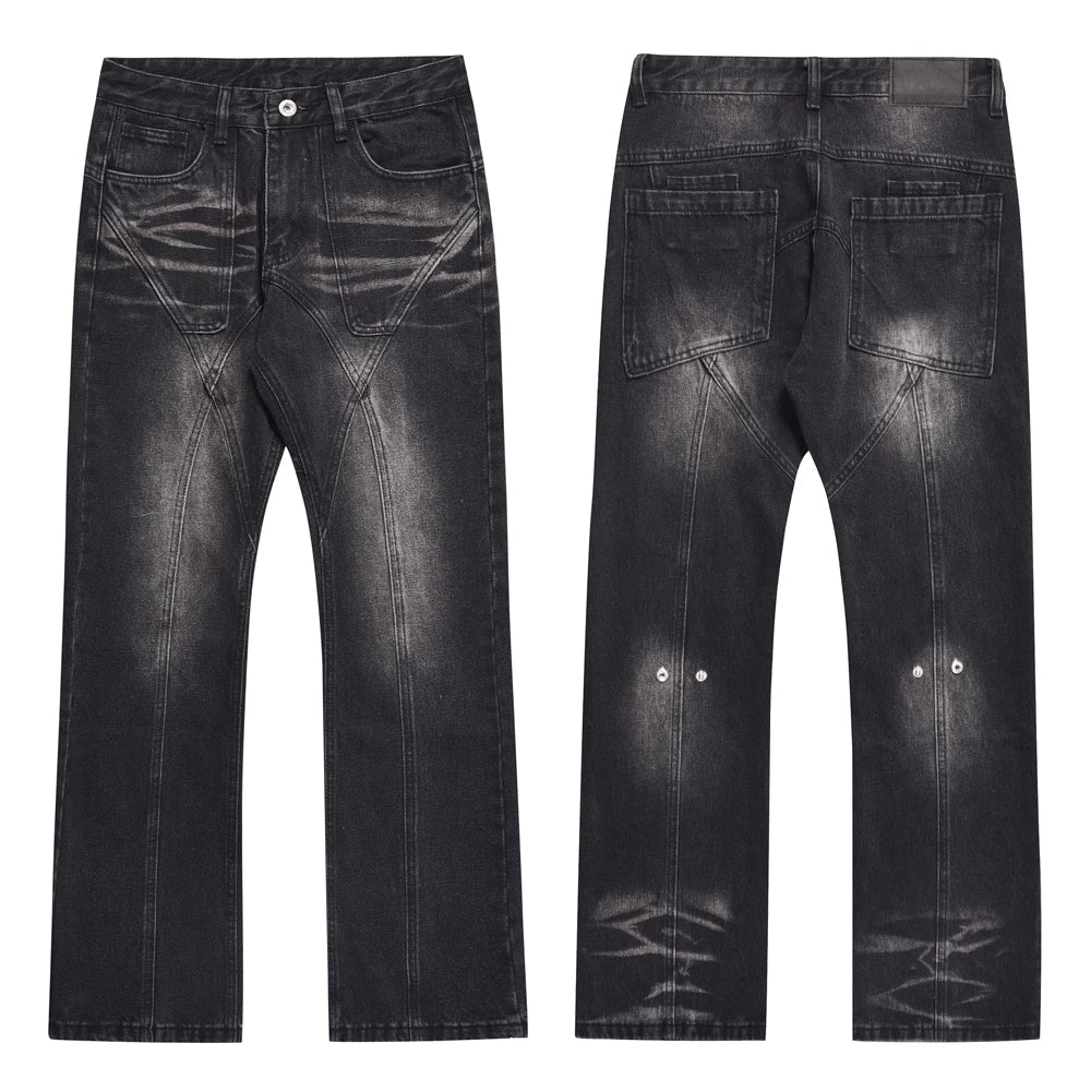 Black Jeans Men Street Fit Casual Vaqueros Pantalones Hombre Autumn Streetwear Skinny Fashion Winter Trousers Y2k Denim Pants
