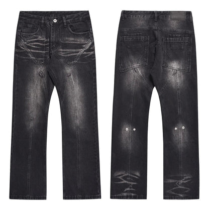 Black Jeans Men Street Fit Casual Vaqueros Pantalones Hombre Autumn Streetwear Skinny Fashion Winter Trousers Y2k Denim Pants