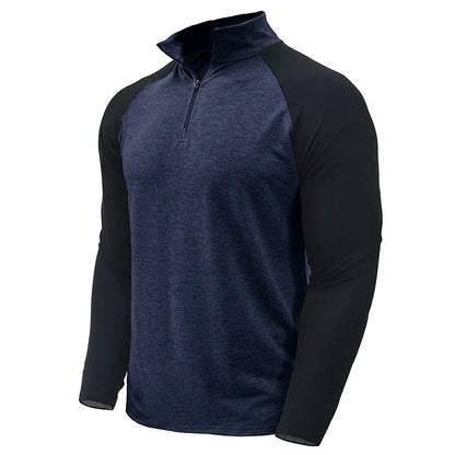 saferido Men Sweatshirts Spring Men's Hoodies Pullover Half Zipper Male Sports Hoody Outdoor Autumn Solid Color Turtleneck Sweaters