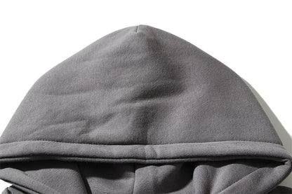 High Street Letter Foam Skull Vintage Fleece Hooded Hoodies Men and Women Pullover Casual Loose Autumn Winter Sweatshirts
