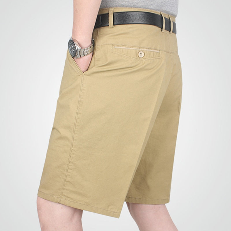 100% Cotton Shorts Men New Summer Knee Length Boardshorts Classic Brand Comfortable Clothing Shorts Male Short  Sofr Trousers