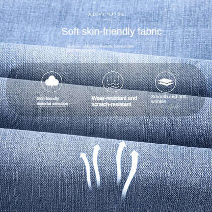 Autumn WInter Thick or Thin Materail  Men's Luxury Clothing Classic Style Men Jeans Business  Stretch Denim Male Trousers