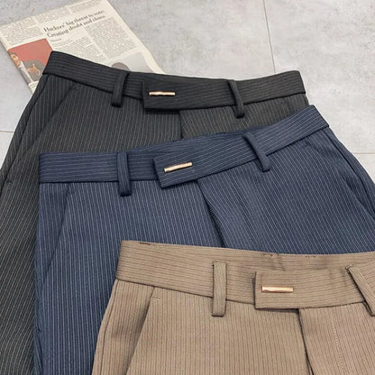 saferido  Men Gray Business Suit Pant Casual Formal Mens Dress Pants Spring Spring Pantalon Costume Slim Fit Suit Trousers 36
