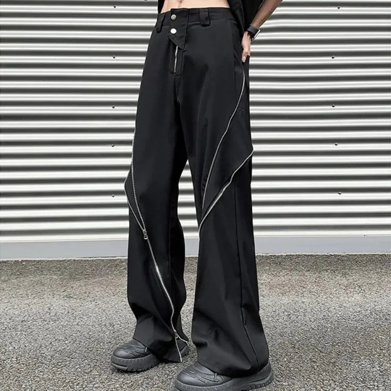 saferido Autumn Winter Trousers for Men Tailoring Loose Punk Baggy Straight Cotton Casual Pants Man Trend Sale Spandex Slacks Streetwear