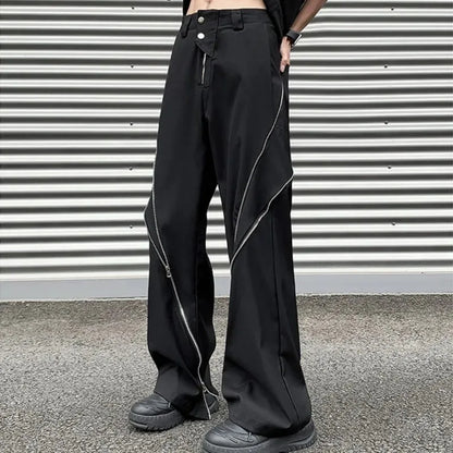 saferido Autumn Winter Trousers for Men Tailoring Loose Punk Baggy Straight Cotton Casual Pants Man Trend Sale Spandex Slacks Streetwear