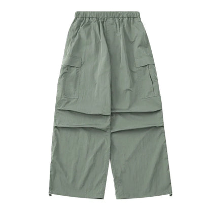 saferido Baggy Cargo Pants Men Green Parachute Wide Leg Trousers Male Black Oversize Loose Casual Streetwear Hip Hop Waterproof