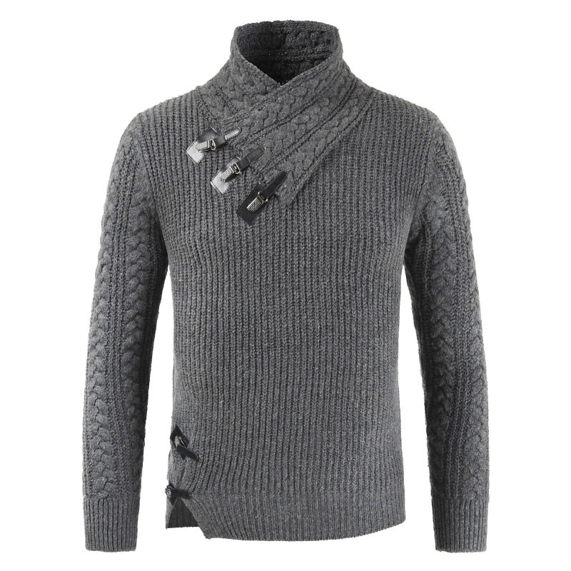 Winter Men's Turtleneck Sweater Fashion Large Size Pullover Autumn Warm Winter Shirts Retro Clothing Knitting
