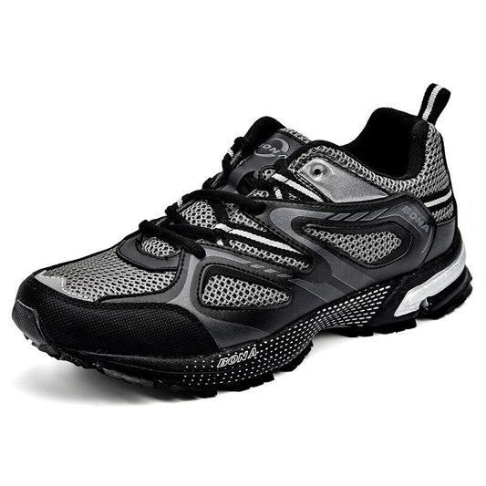 saferido New Arrival Classics Style Men Running Shoes Cow Split Mesh Men Sport Shoes Lace Up Outdoor Jogging Shoes