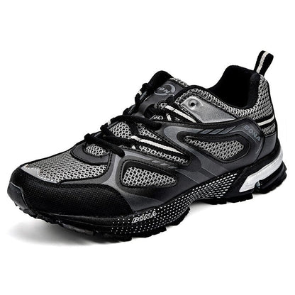 saferido New Arrival Classics Style Men Running Shoes Cow Split Mesh Men Sport Shoes Lace Up Outdoor Jogging Shoes