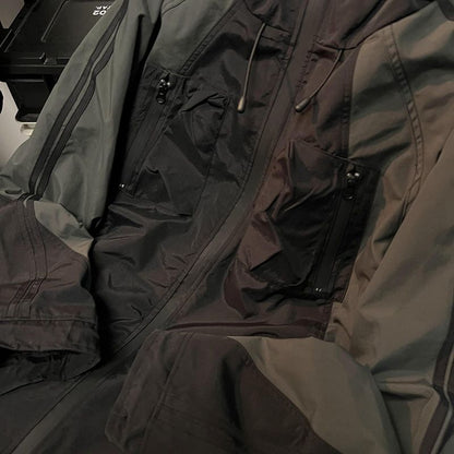 Streetwear Techwear Jacket Women Windbreakers Vintage Harajuku Oversize Track Jackets Outdoor Zipper Hooded Anorak Coat
