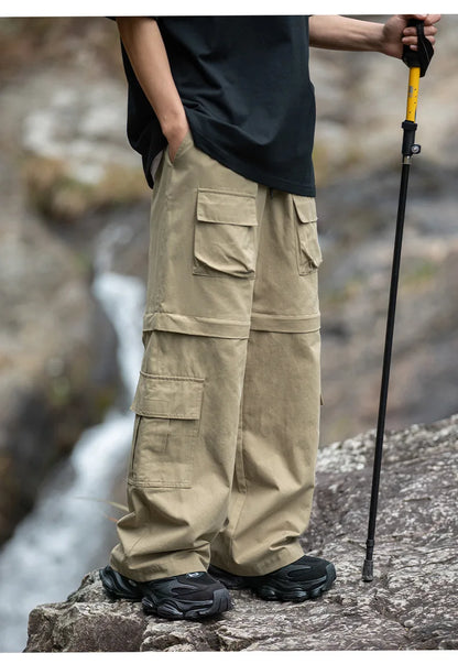saferido 2024 New Cargo Pants Men Oversize Outdoor Casual Trousers Multi Pocket Pure Cotton Jogging Pants Mans Streetwear Hip Hop