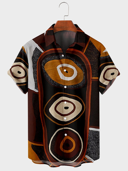 5XL Hawaiian Men's Shirt Colourful Striped Camisa Short Sleeve Shirts For Men Casual Top Oversized Tee Shirt Men Clothing