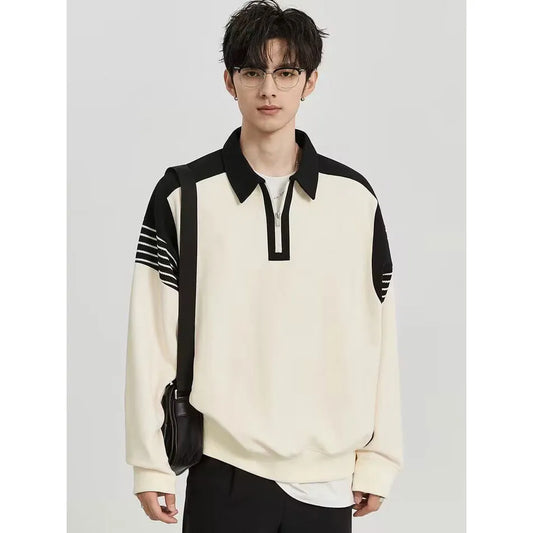 saferido Pullover Mens Thick Warm Knitted Men Sweater Solid Fashion Sweaters Half Zip Spring Autumn Comfy Fleece Winter Coat Casual