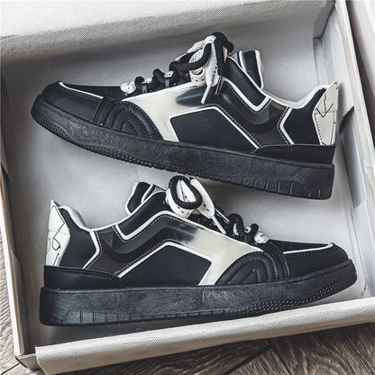 saferido Streetwear Purple Men's Skateboard Shoes Fashion Outdoor Platform Sneakers Men Trendy Lace-up Designer Skateboarding Shoes Man