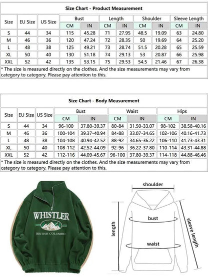 Men's Hoodie Fall Winter Fleece Sweatshirts Letter Embroidery Turtleneck Hoodies Pullover Vintage Streetwear Warm Sweats