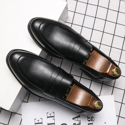 saferido Evening Dress Men Shoes High Quality Black New Stylish Design Slip-on Shoes Casual Formal Office Leather Shoes Luxury Career