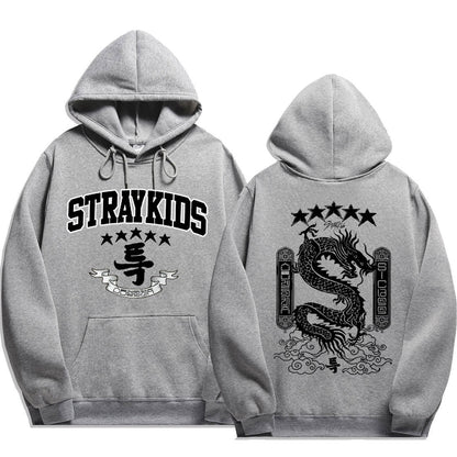 5 Star Hoodies Y2k Fashion Dragon Graphic Hoodie Women Men Autumn Winter Sweatshirt Korean Streetwear Hip Hop Clothes