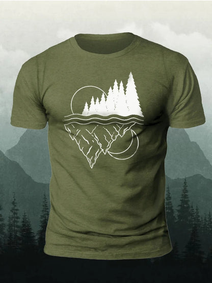 Summer Men's T-shirt Simple Print Round Neck Short-sleeved Y2k T-shirt Casual Versatile Men's Tops Fashion Oversized T-shirt