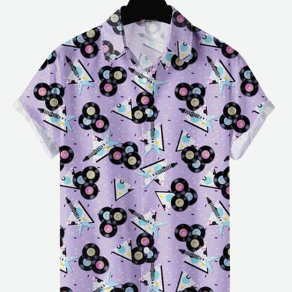 New Hawaiian Men's Casual Beach Style Short Sleeve Breathable Fashion Polo Collar Men's Shirt 3D Printing Oversize Customizable