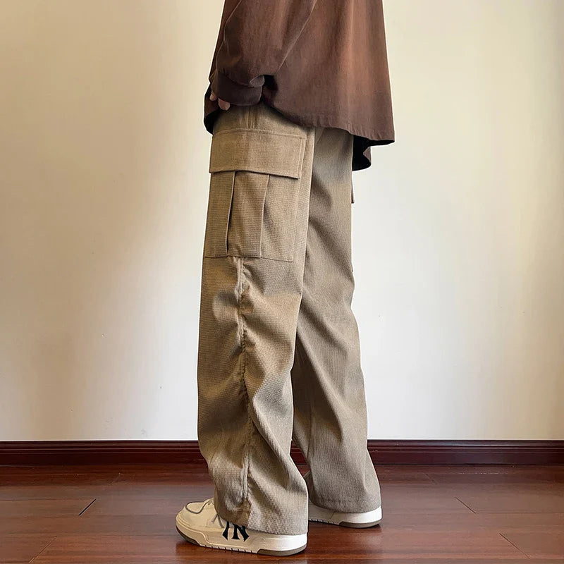 saferido Black Cargo Pants Men Hip Hop Pants Mens Autumn Harem Pant Streetwear Harajuku Jogger Sweatpant Cotton Trousers Male Pants
