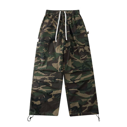 saferido Men Camouflage Cargo Jeans 2024 Spring Autumn Fashion Y2k Loose Pocket Streetwear Baggy Parachute Pants Male Vintage Trousers