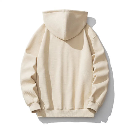 saferido Spring Autumn Youthful Vitality Hooded Hoodies Men Solid Loose Cardigan Sweatshirt Coat Fashion Couple Casual Hoodies Streetwear