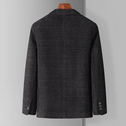 High-end Fashion Casual Suit for Men Autumn and Winter Light Luxury Business Single West Texture Will Be Ironed Men's Suit Coat