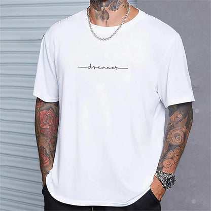 Simple Summer Men's T-shirt High-quality Men's Top Everyday Casual Sports Shirt Trend New Clothing Oversized Loose Short Sleeve