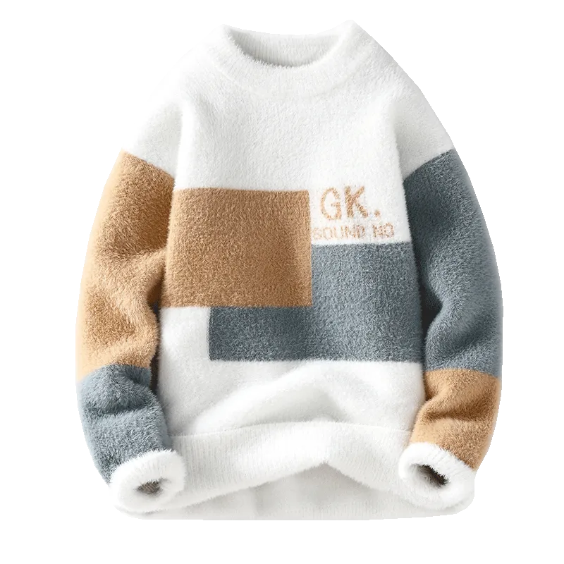 Sweaters men Winter Letter pattern thick sweater men Student youth sweaters autumn Men's wool pullovers full size S-3XL