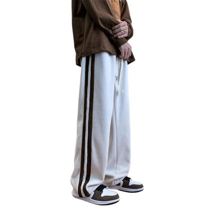 saferido New Corduroy Men's Spring And Autumn High Street Ins Trend Versatile Straight Loose Trendy Brand Drape Casual Trousers For Men