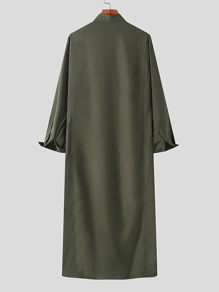 Fashion Muslim Clothing Thobe Jubba Mens Robe Long Sleeve Saudi Arab Thobe Kaftan Ropa Arabe Islamic Thobe Indian Dress Robe
