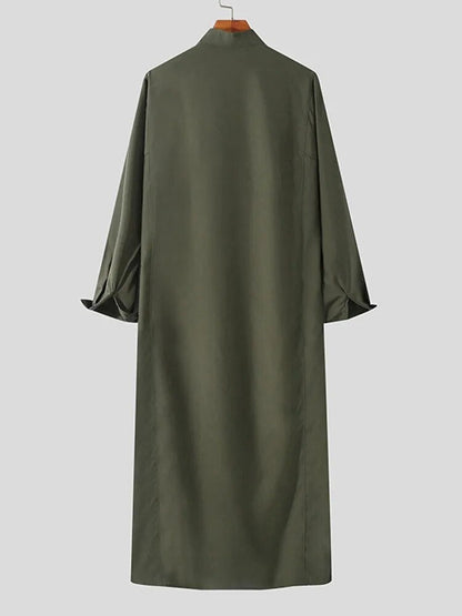 Fashion Muslim Clothing Thobe Jubba Mens Robe Long Sleeve Saudi Arab Thobe Kaftan Ropa Arabe Islamic Thobe Indian Dress Robe