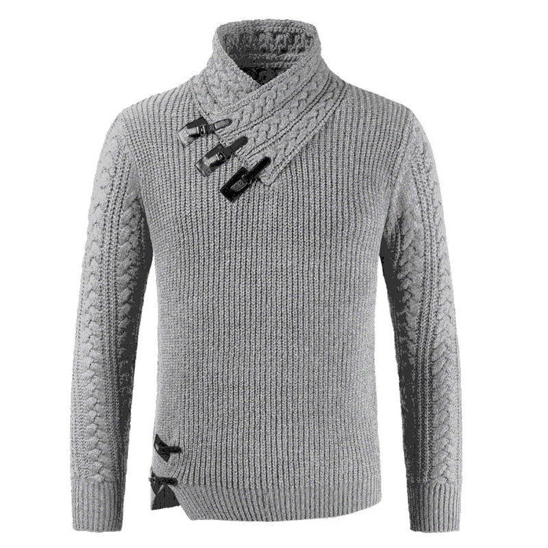Winter Men's Turtleneck Sweater Fashion Large Size Pullover Autumn Warm Winter Shirts Retro Clothing Knitting
