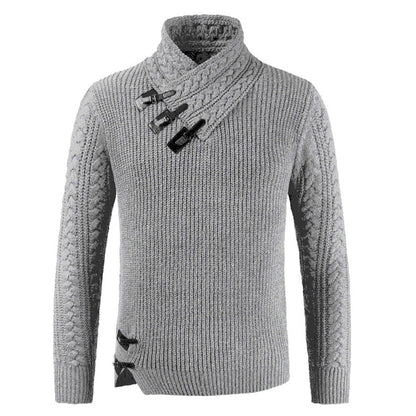 Winter Men's Turtleneck Sweater Fashion Large Size Pullover Autumn Warm Winter Shirts Retro Clothing Knitting