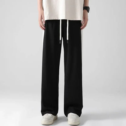 saferido Man Sports Pants Thin Trousers Striped Straight Summer Xxxl Loose Sport Korean Popular Clothes Y2k Baggy Gym Sweatpants for Men