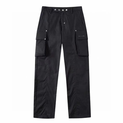 Black 1017 ALYX 9SM Cargo Pants Men Women Multi Metal Button 1:1 ALYX Pants Pockets Slightly Loose Trousers