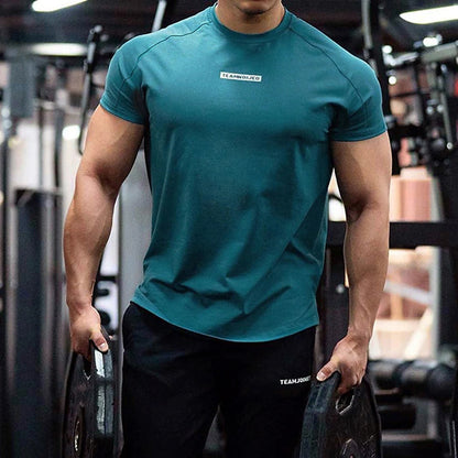 Men's Sports T-shirt Fashion Classic Tight-fitting Breathable Sweat-absorbing Quick-drying Fitness Advanced Outdoor Short Sleeve