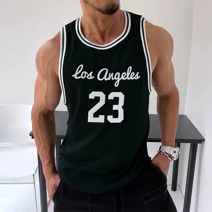 Sports Summer Men's Gyms Mesh Tank Tops Fitness Workou Joggers Sleeveless T-Shirt Male Basketball Training Fashion