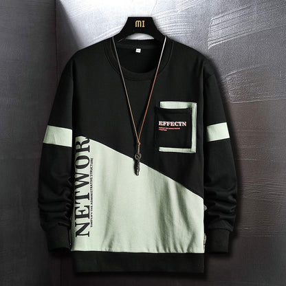 Harajuku Sweatshirt Men Fashion Clothing Streetwear Hip Hop Patchwork Sweatshirts Casual Clothes For Men Brand