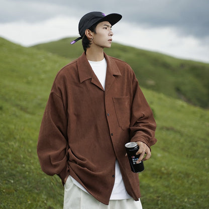 Men Korean Fashion White Long Sleeve Shirts Mens Japanese retro Shirts Blouses Harajuku Oversized Shirt Male Button Up  5XL