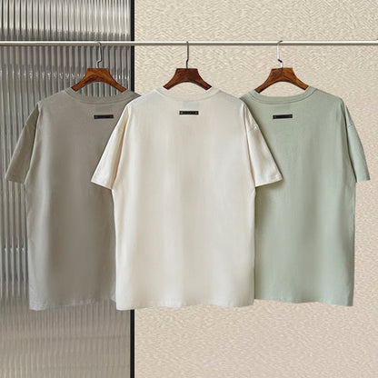 New Summer Essentials T-Shirt Reflective letters 100% Cotton Oversize T-Shirt Men and Women High Street Hip-Hop Sports Tees