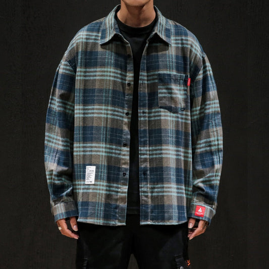 Autumn Men's Shirt New Arrival Fashion Plaid Long Sleeve Shirts Casual Business Plus Size Loose Blouse For Men Women