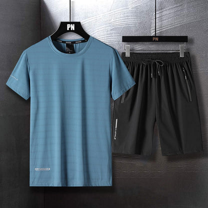 Tracksuit Men Shorts Set Athletic Sports Wear Clothing Quick Dry 2 Piece Sets Men Running Suits Sweatsuit