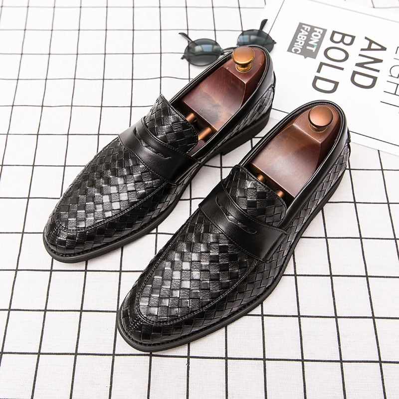 Italian Loafers Men Casual Shoes Luxury Brand Shoes For Men Leather Moccasins Slip On Boat Driving Shoes Dress Zapatillas